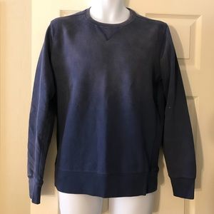Men’s GAP Washed Design Blue Sweater Sz M 💦❄️☔️🌫